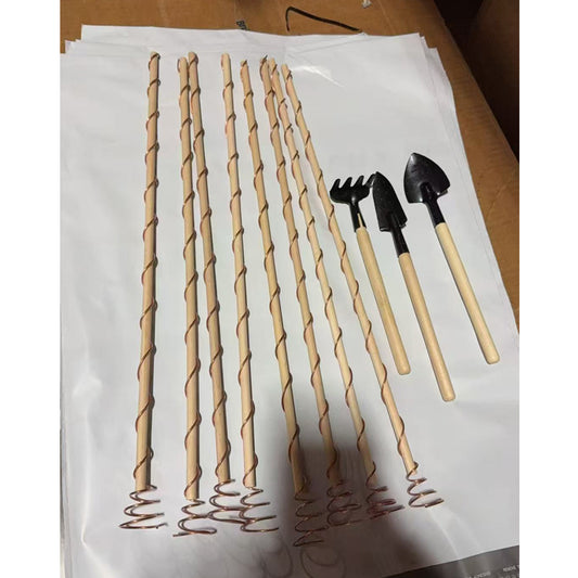 8 Pack Electroculture Copper Garden Stakes with 3 Tools