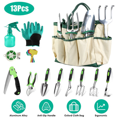 13-Piece Garden Tool Set with Storage Bag