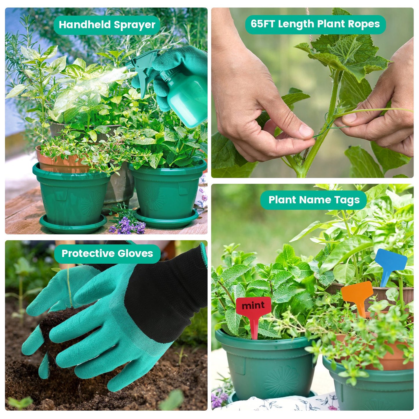 13-Piece Garden Tool Set with Storage Bag