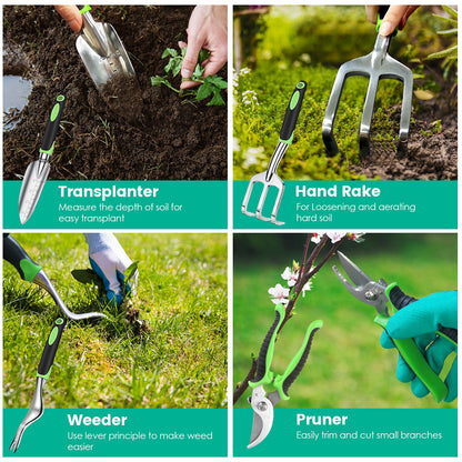 13-Piece Garden Tool Set with Storage Bag