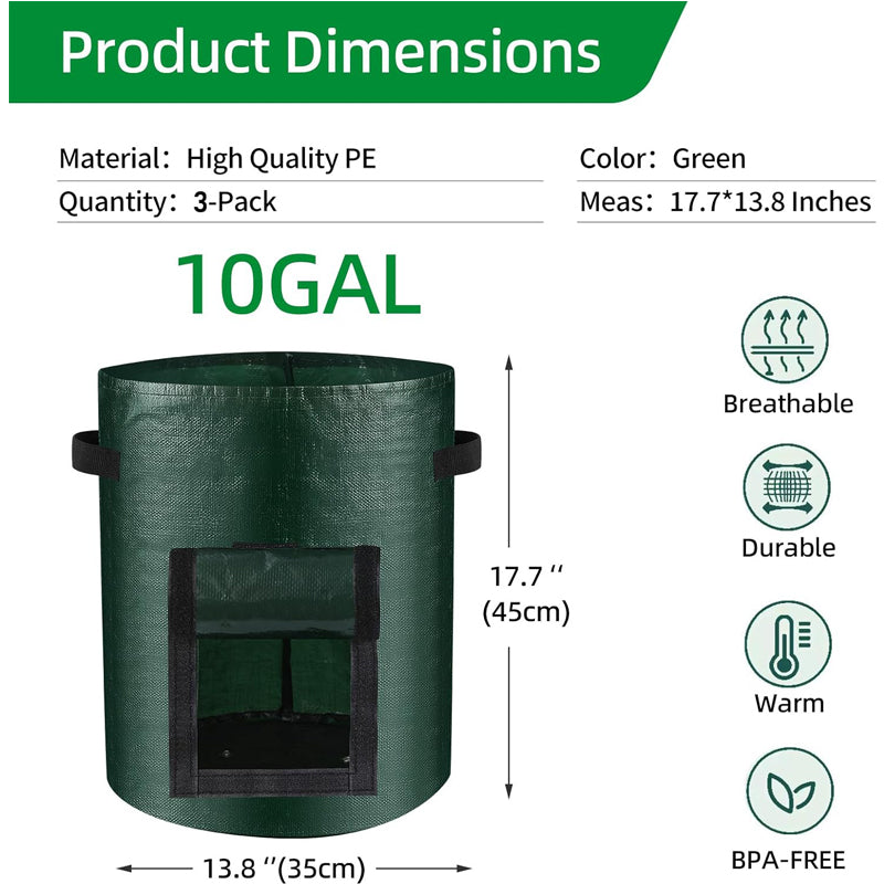 10 Gallon Potato Grow Bags – 6 Pack