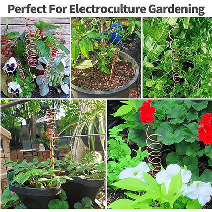 8 Pack Electroculture Copper Garden Stakes with 3 Tools