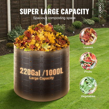 220 Gallon Outdoor Expandable Compost Bin